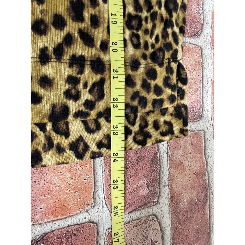 Lauren Ralph Lauren Leopard Print Pajama Set Long Sleeve Top Joggers Brown Small - Picture 9 of 10